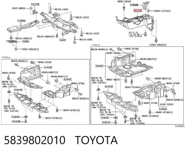  5839802010 Toyota