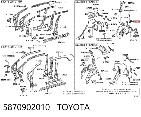  5870902010 Toyota