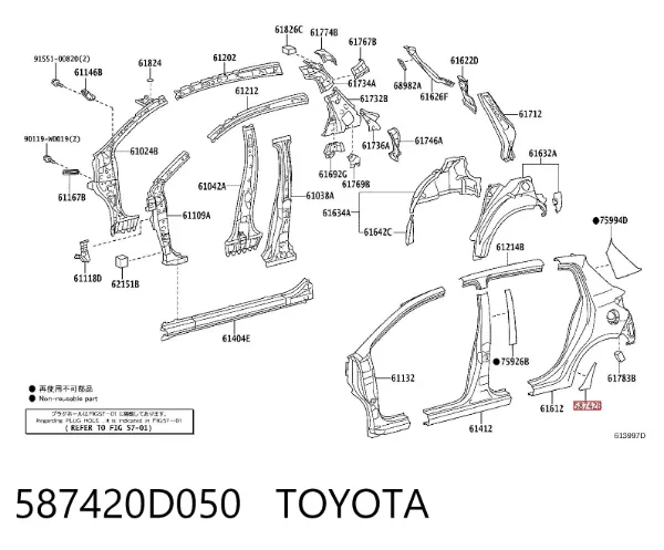  587420D050 Toyota