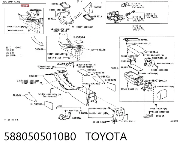  5880505010B0 Toyota