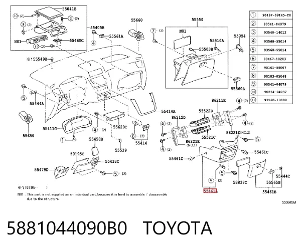  5881044090B0 Toyota