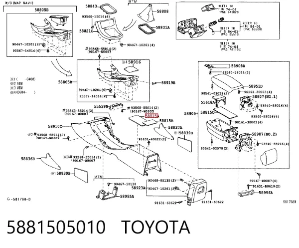  5881505010 Toyota