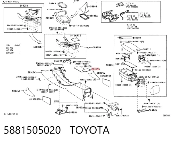  5881505020 Toyota