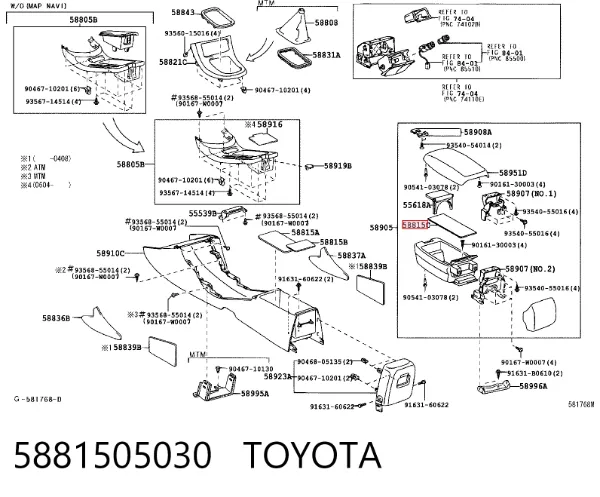  5881505030 Toyota