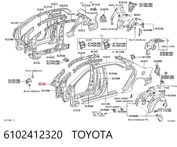  6102412320 Toyota