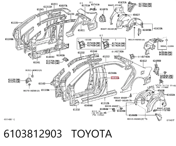  6103812903 Toyota