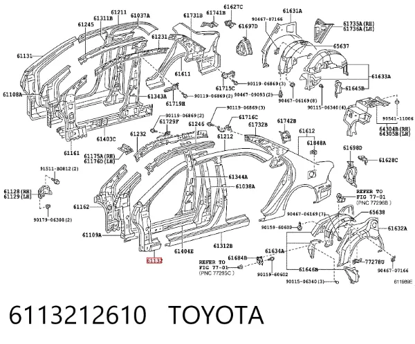  6113212610 Toyota
