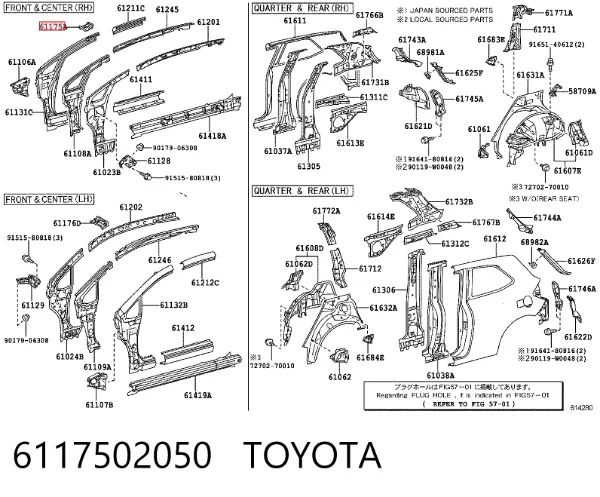  6117502050 Toyota