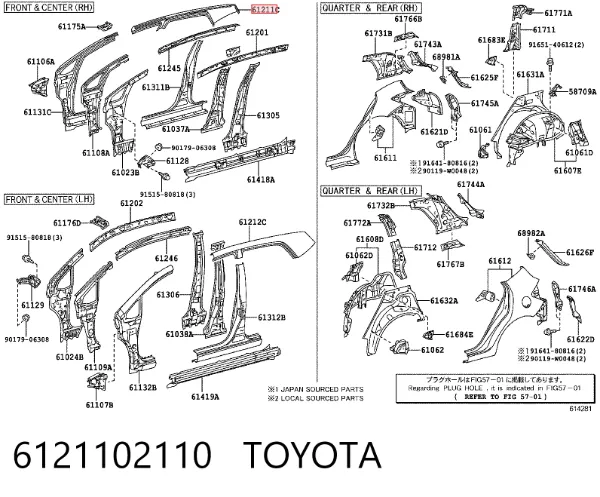  6121102110 Toyota