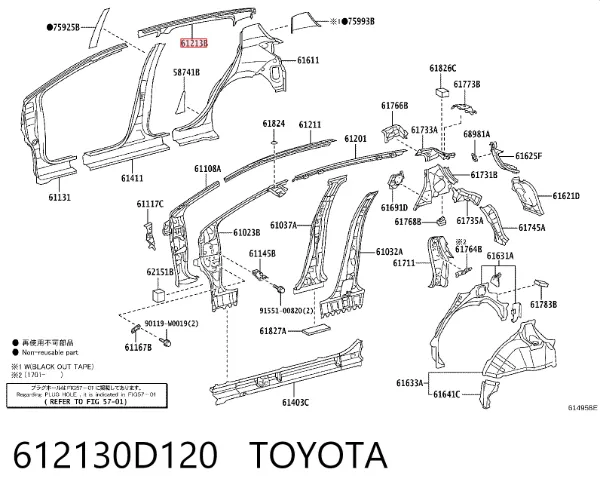  612130D120 Toyota