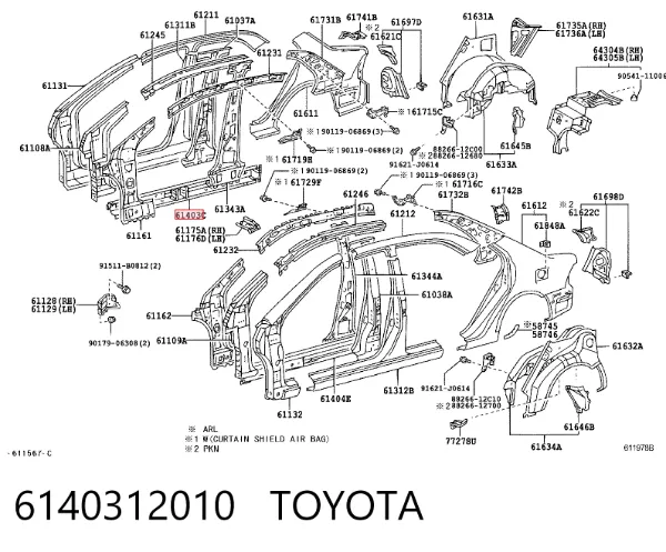  6140312010 Toyota