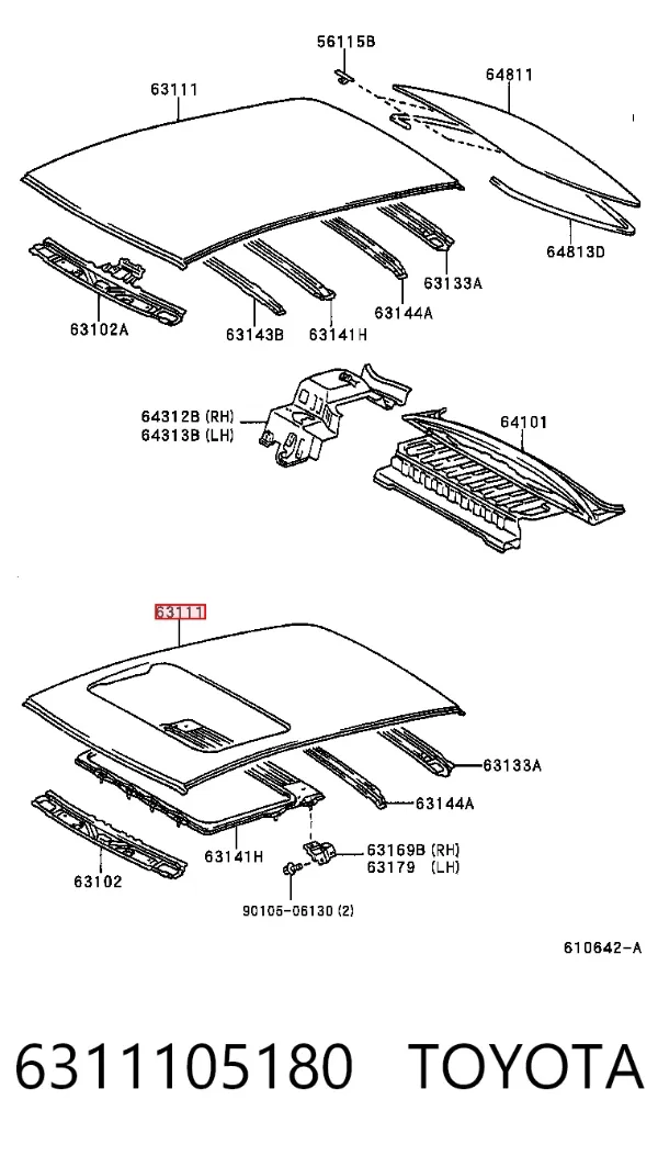 Techo 6311105180 Toyota