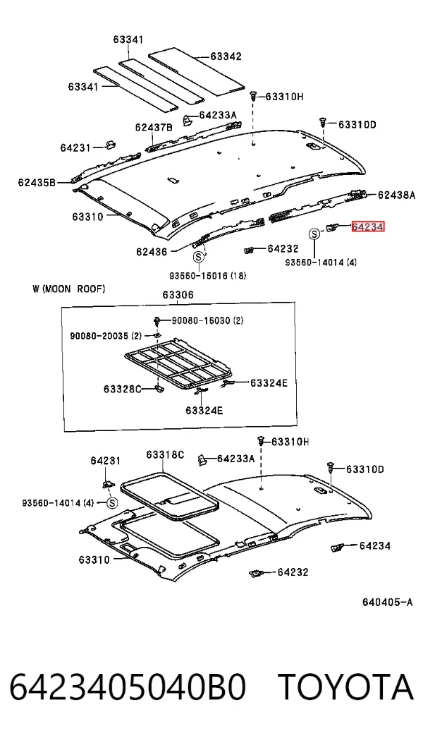  6423405040B0 Toyota