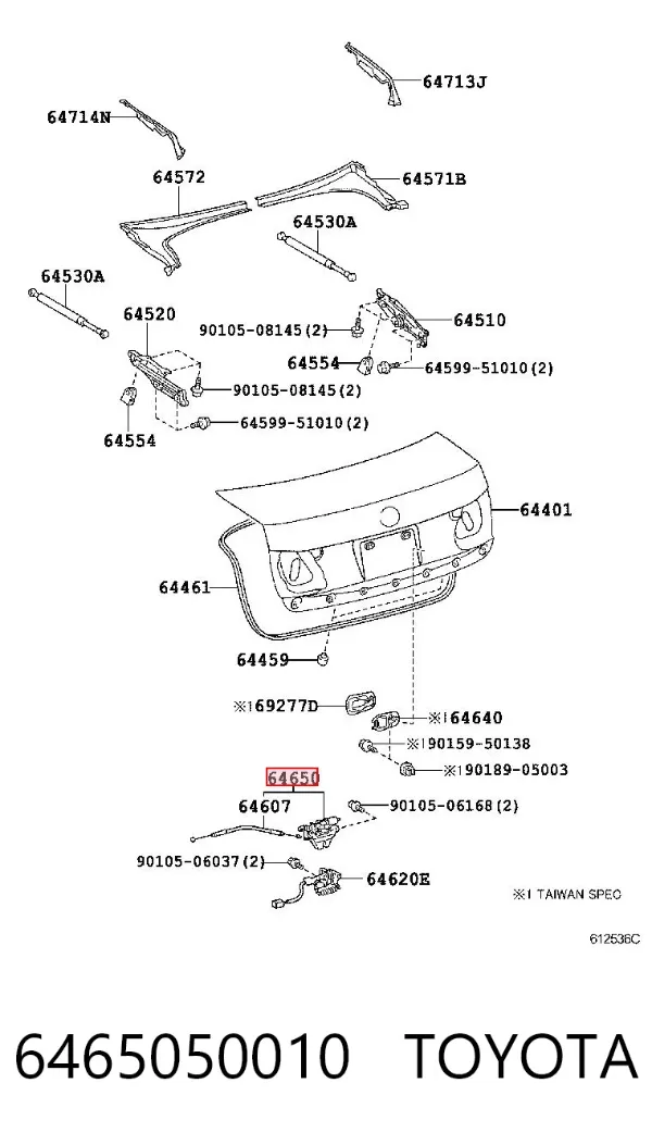 Cerradura de maletero Lexus LS UCF30