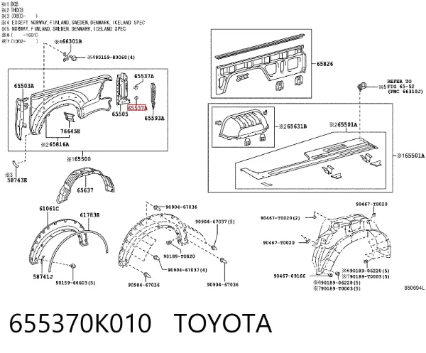  655370K010 Toyota