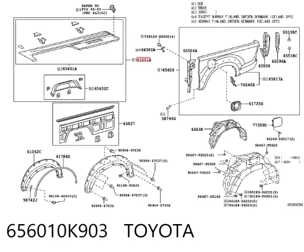  656010K903 Toyota