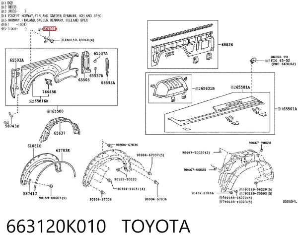  663120K010 Toyota