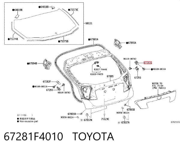  67281F4010 Toyota