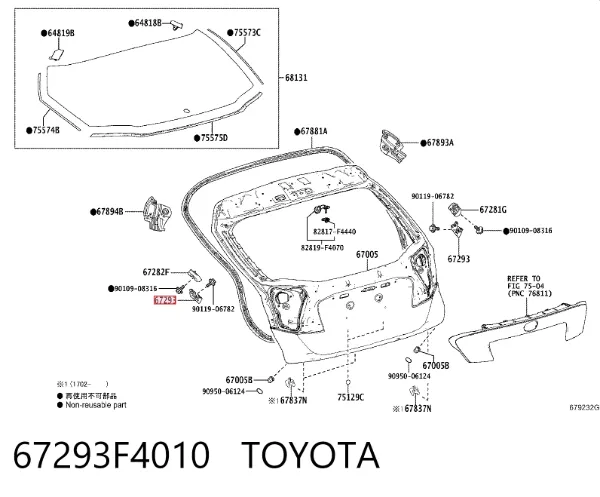  67293F4010 Toyota