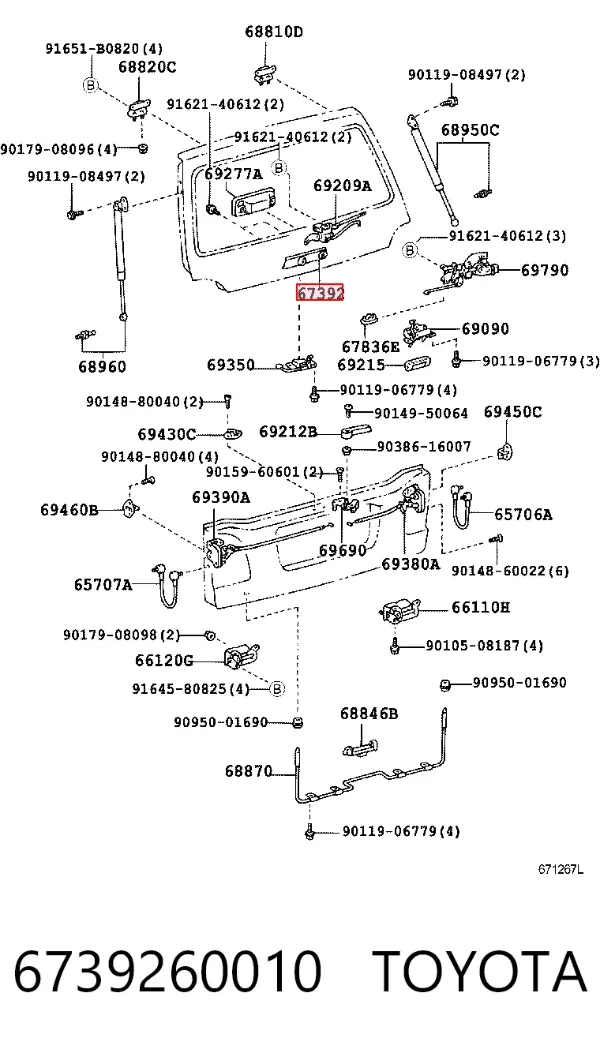  6739260010 Toyota