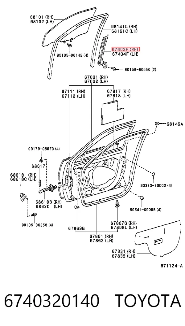  6740320140 Toyota