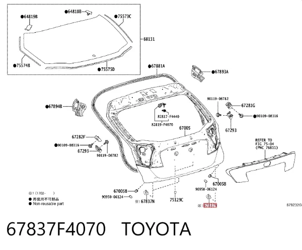  67837F4070 Toyota