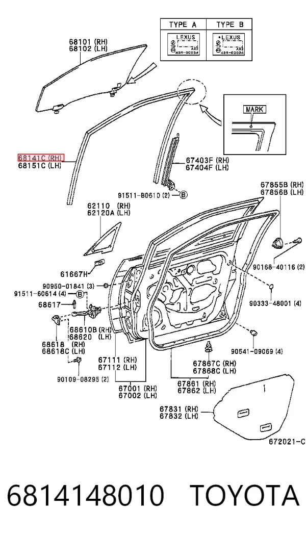  6814148010 Toyota