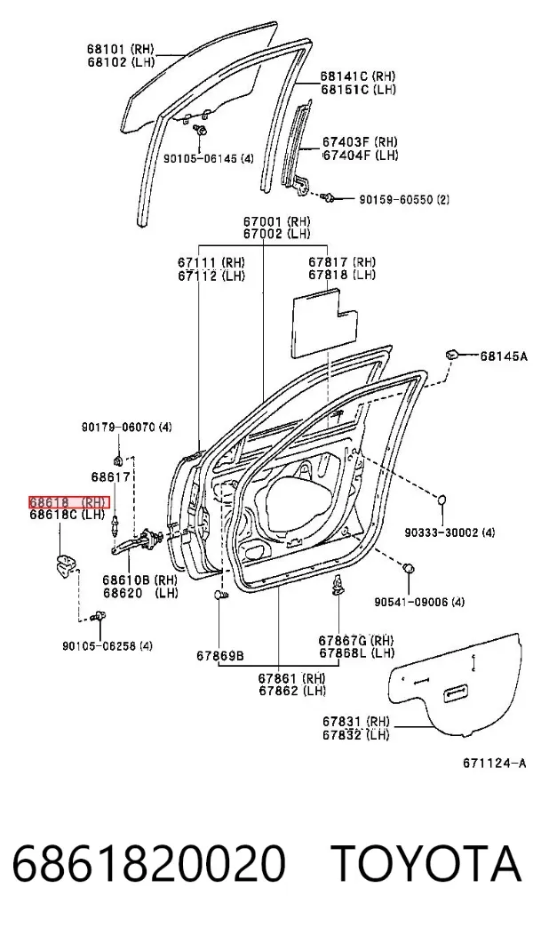  6861820020 Toyota