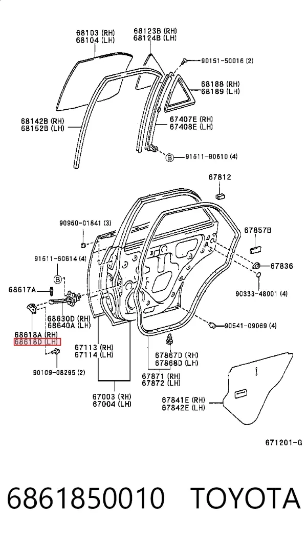  6861850010 Toyota