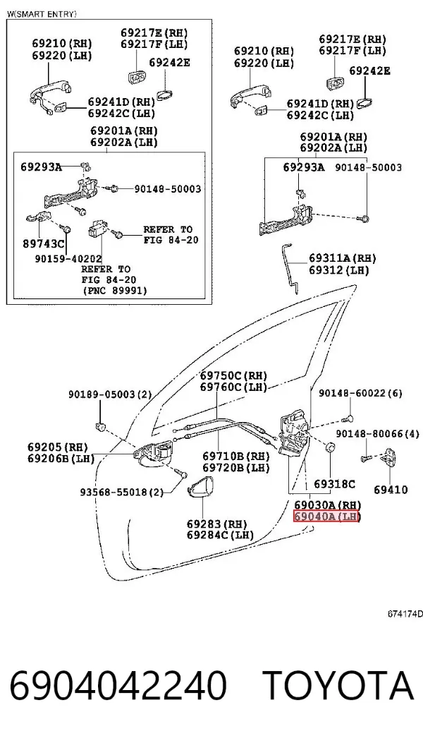 Cerradura Toyota Corolla E15