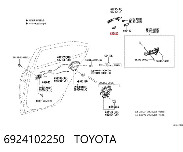  6924102250 Toyota