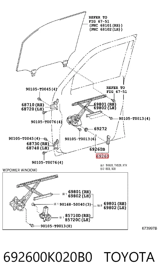  692600K020B0 Toyota