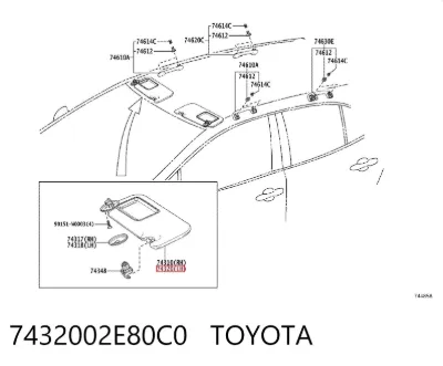 Visera parasol TOYOTA 7432002E80C0