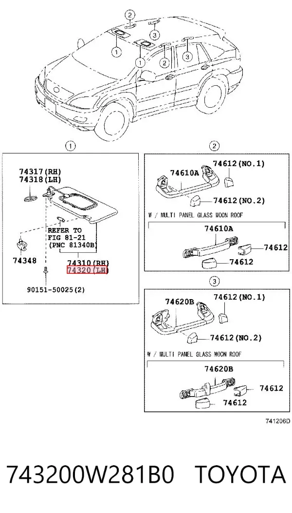Parasol Lexus RX 300/330/350/400H