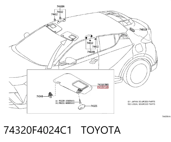 Parasol 74320F4024C1 Toyota