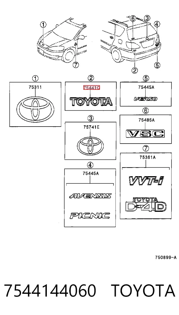  7544144060 Toyota