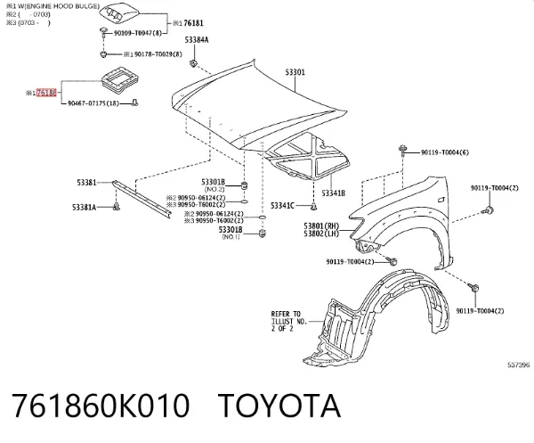  761860K010 Toyota