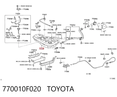 Depósito de combustible TOYOTA 770010F020