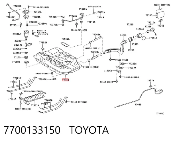 Depósito de gasolina Toyota Camry VII