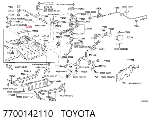 Depósito de gasolina 7700142110 Toyota