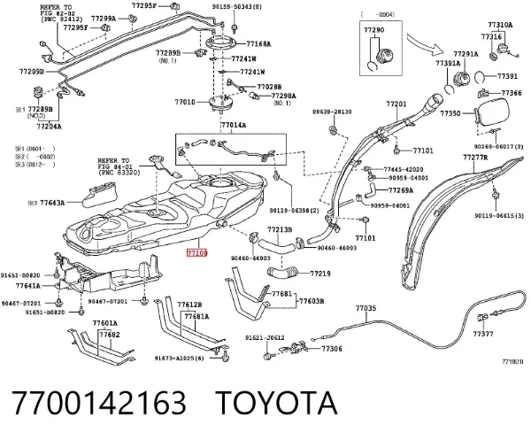 Depósito de gasolina 7700142163 Toyota