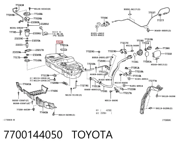 Depósito de gasolina 7700144050 Toyota