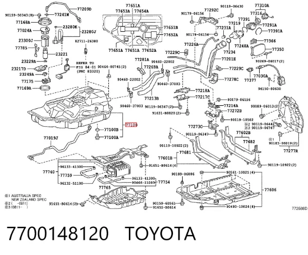 Depósito de gasolina 7700148120 Toyota