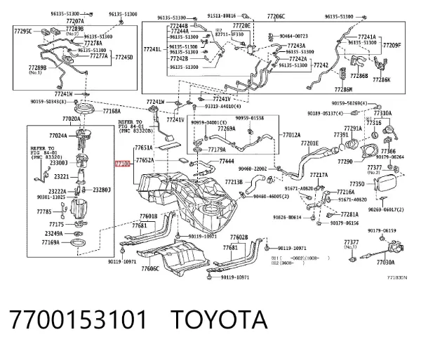 Depósito de gasolina 7700153101 Toyota