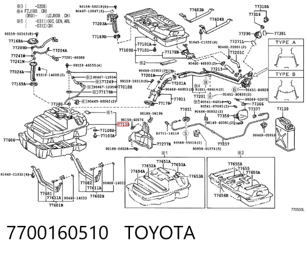 Depósito de gasolina Toyota Land Cruiser 100