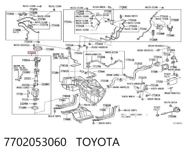 Bomba de gasolina 7702053060 Toyota