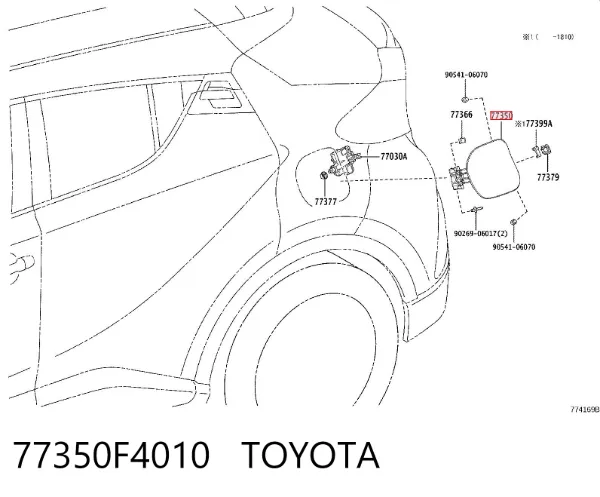 Tapa de la gasolina Toyota C-HR X10