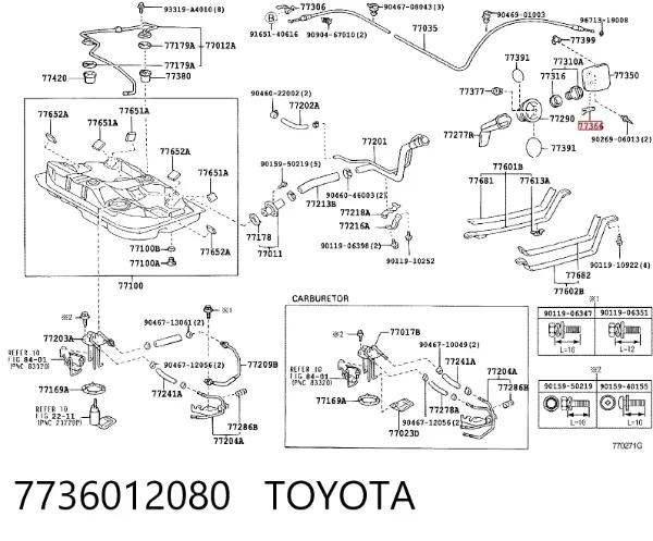 7736012080 Toyota
