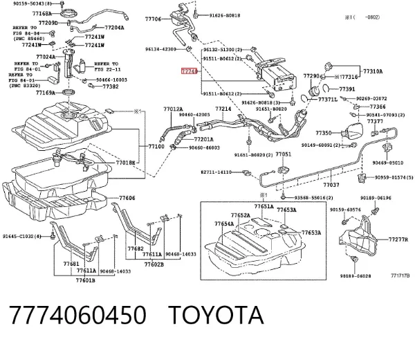 Filtro de combustible 7774060450 Toyota
