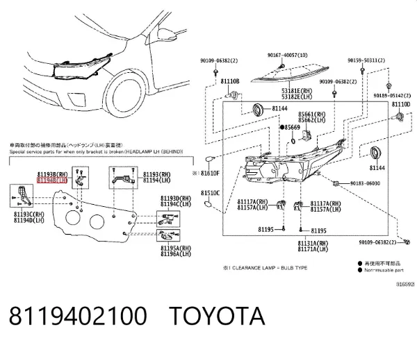  8119402100 Toyota